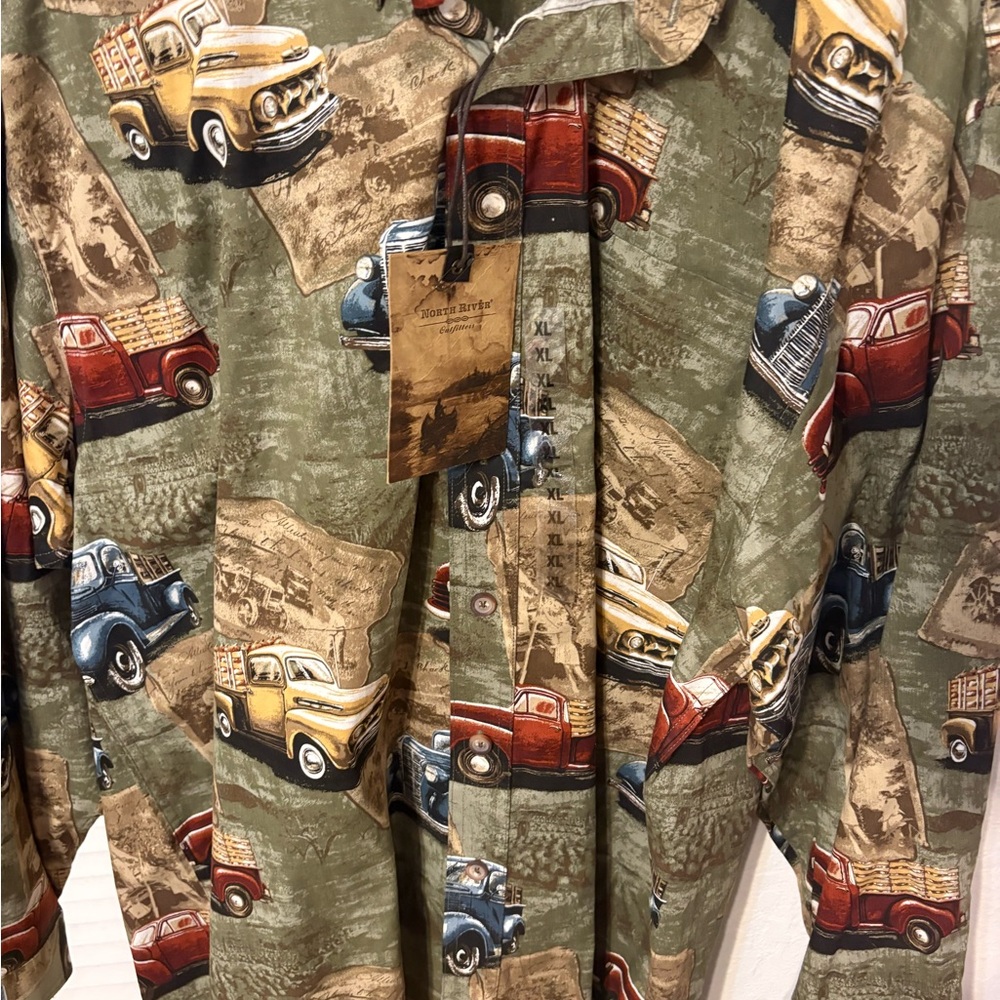 North River Outfitters - Men’s Vintage Car Print Shirt. NWT. - Picture 7 of 7
